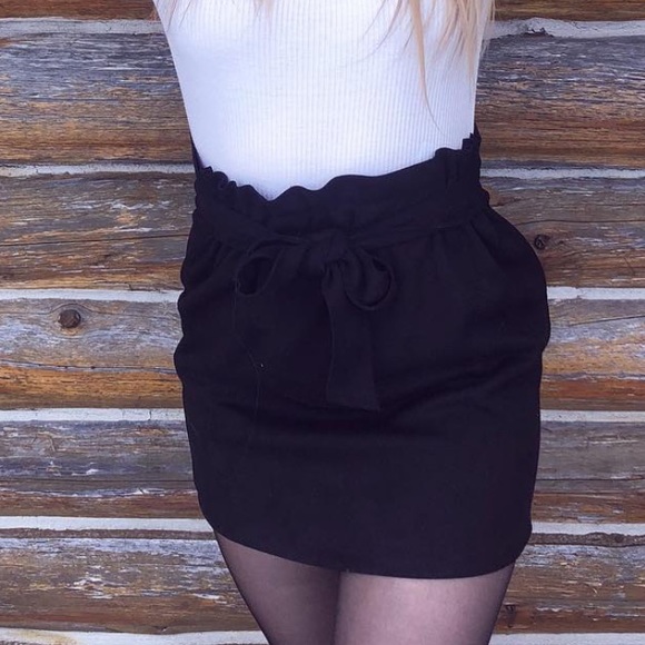 Ardenes Front Tie Mini Skirt - Picture 3 of 7